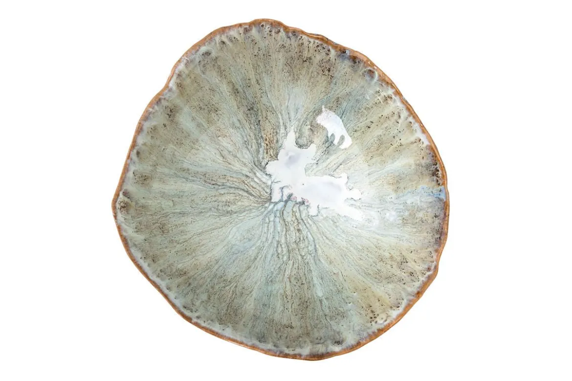 Dekoschale Nivon – Blau Steingut