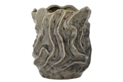 Deko-Vase „Elmara“ – Graues Steingut