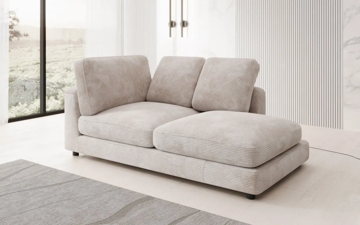 Designer Chaise Longue/Sofa Thalessa in Cord