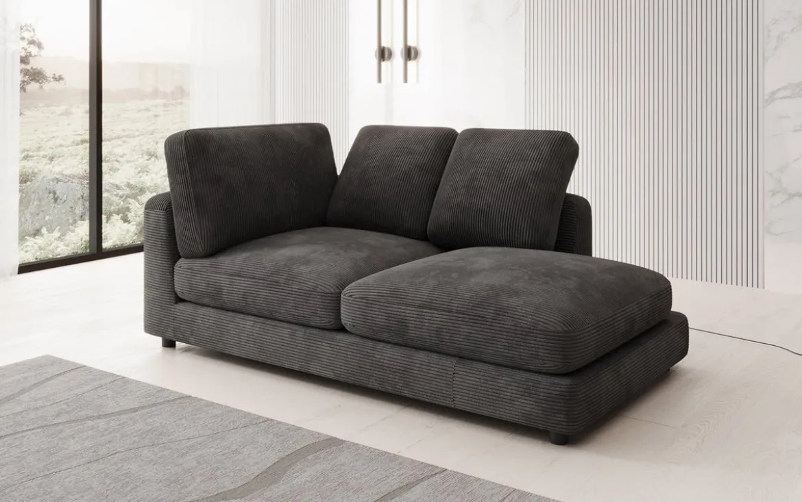 Designer Chaise Longue/Sofa Thalessa in Cord