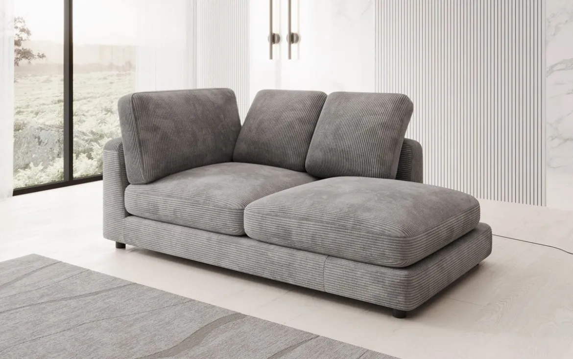 Designer Chaise Longue/Sofa Thalessa in Cord