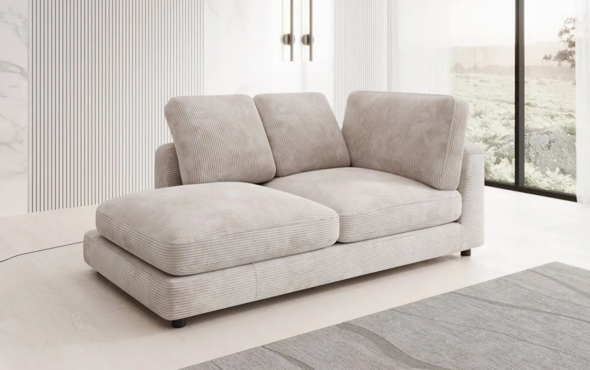 Designer Chaise Longue/Sofa Thalessa in Cord