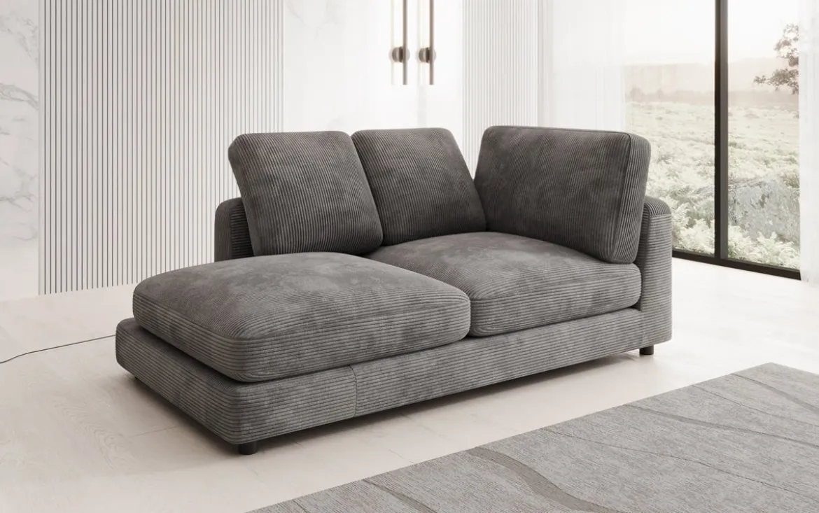 Designer Chaise Longue/Sofa Thalessa in Cord