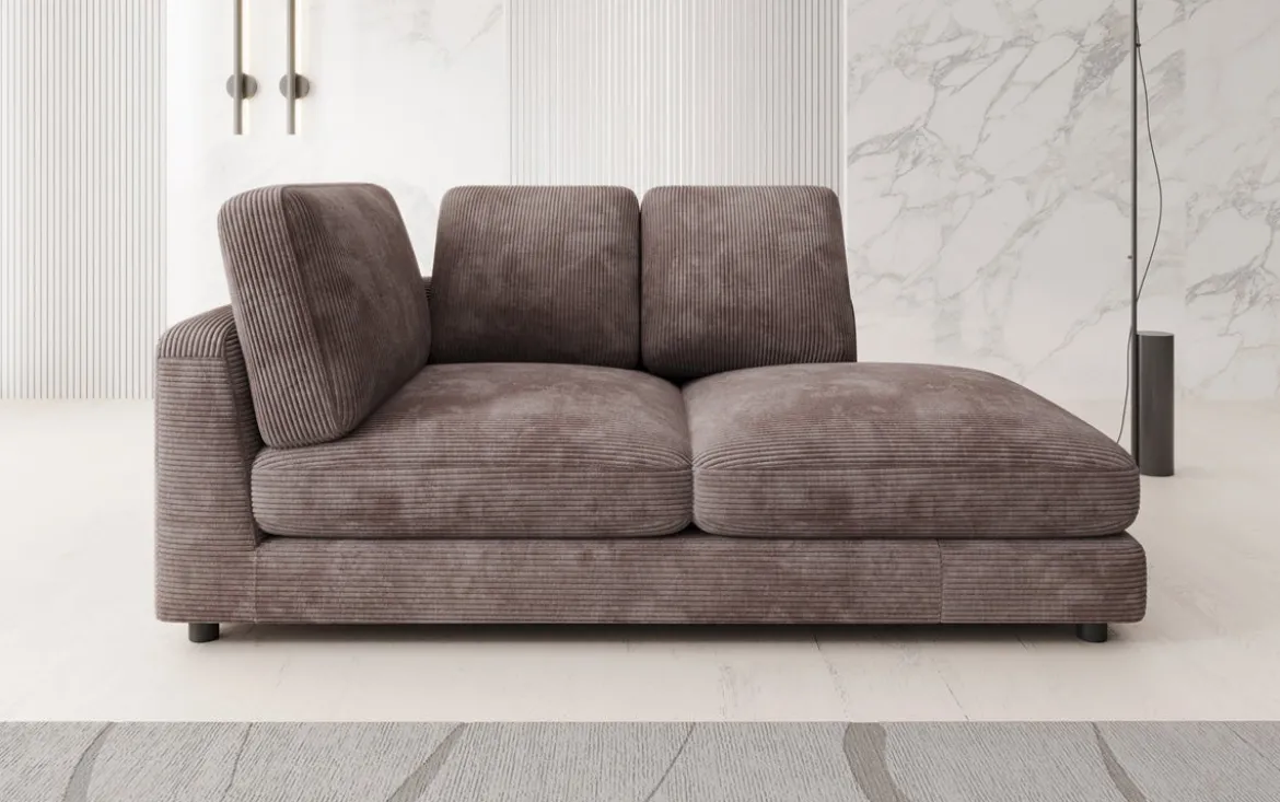 Designer Chaise Longue/Sofa Thalessa in Cord