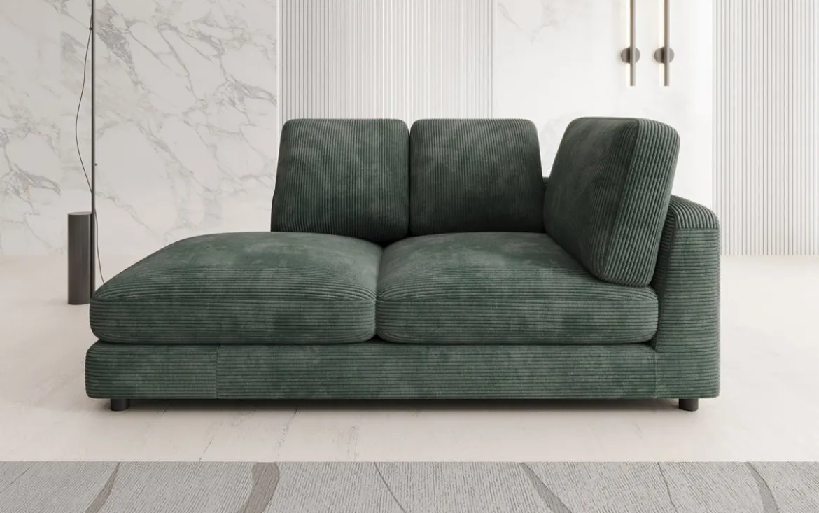 Designer Chaise Longue/Sofa Thalessa in Cord