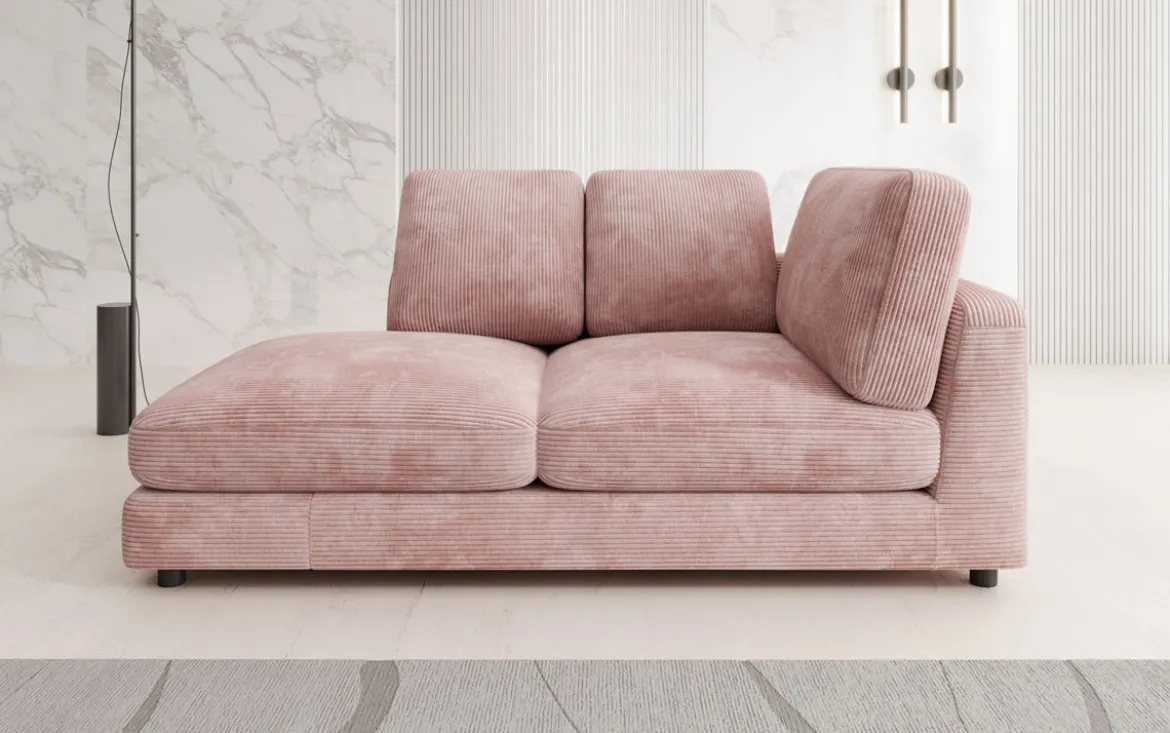 Designer Chaise Longue/Sofa Thalessa in Cord