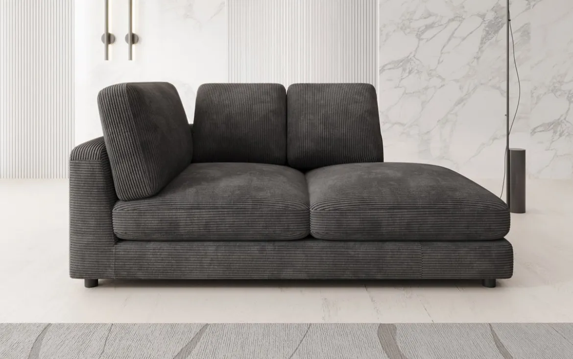 Designer Chaise Longue/Sofa Thalessa in Cord