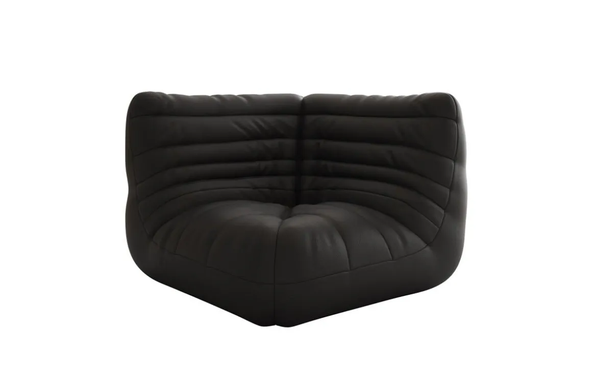 Designer Eckmodul Sofa-Sessel Calmo in Echtleder