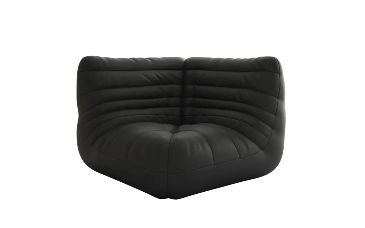 Designer Eckmodul Sofa-Sessel Calmo in Echtleder