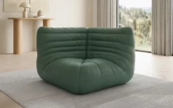 Designer Eckmodul Sofa-Sessel Calmo in Echtleder
