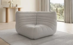 Designer Eckmodul Sofa-Sessel Calmo in Echtleder