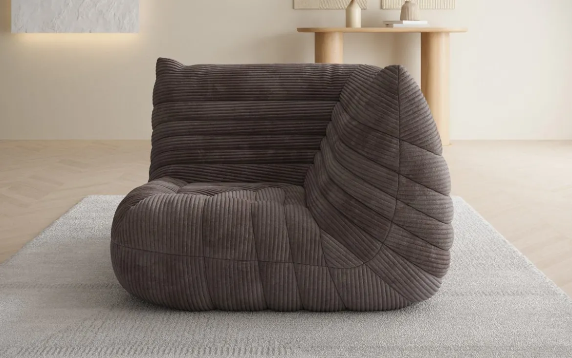 Designer Eckmodul Sofa-Sessel Calmo in Cord