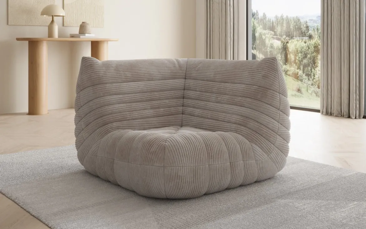 Designer Eckmodul Sofa-Sessel Calmo in Cord