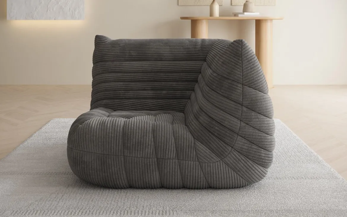 Designer Eckmodul Sofa-Sessel Calmo in Cord