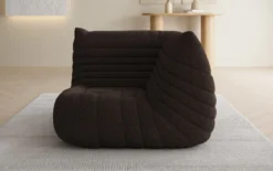 Designer Eckmodul Sofa-Sessel Calmo in Teddy Bouclé