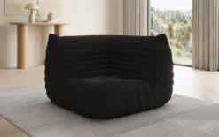 Designer Eckmodul Sofa-Sessel Calmo in Teddy Bouclé