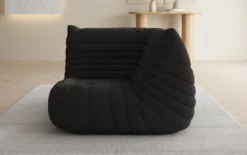 Designer Eckmodul Sofa-Sessel Calmo in Teddy Bouclé