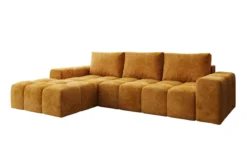 Designer Ecksofa Aila mit Schlaf- und Klappfunktion in Cord