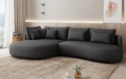 Designer Ecksofa Ando Mini in Strukturstoff