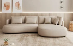 Designer Ecksofa Ando Mini in Strukturstoff