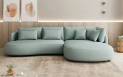Designer Ecksofa Ando Mini in Strukturstoff