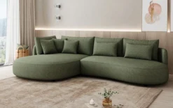 Designer Ecksofa Ando Mini in Strukturstoff
