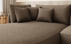 Designer Ecksofa Ando Mini in Strukturstoff