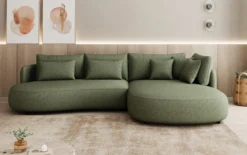 Designer Ecksofa Ando Mini in Strukturstoff