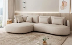 Designer Ecksofa Ando Mini in Strukturstoff