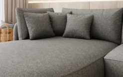 Designer Ecksofa Ando Mini in Strukturstoff
