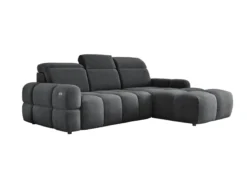 Designer Ecksofa Arosa mit elektrischer Schlaffunktion in Bouclé
