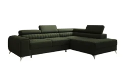 Designer Ecksofa Aurea mit Schlaf- und Klappfunktion in Bouclé