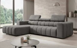 Designer Ecksofa Aurora Mini mit verstellbaren Kopfstützen