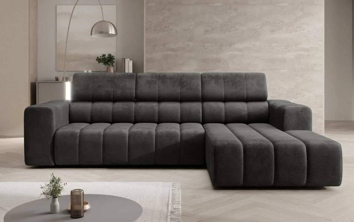 Designer Ecksofa Aurora Mini mit verstellbaren Kopfstützen