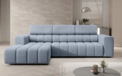 Designer Ecksofa Aurora Mini mit verstellbaren Kopfstützen