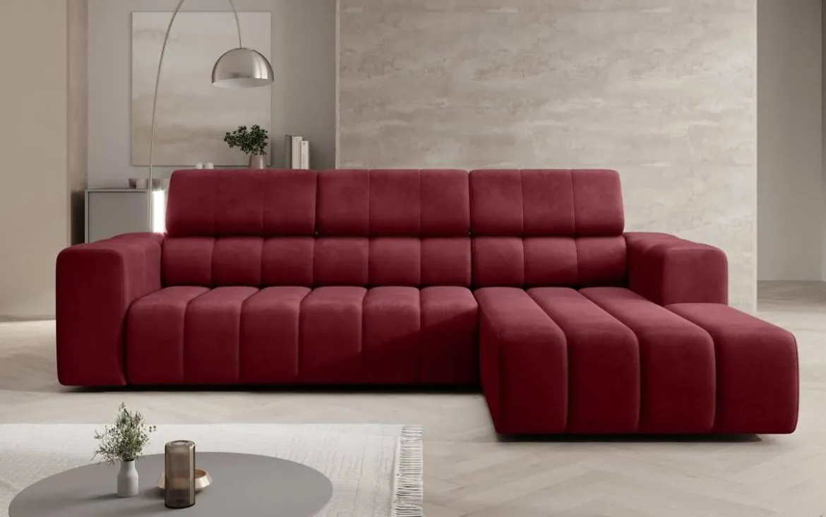Designer Ecksofa Aurora Mini mit verstellbaren Kopfstützen