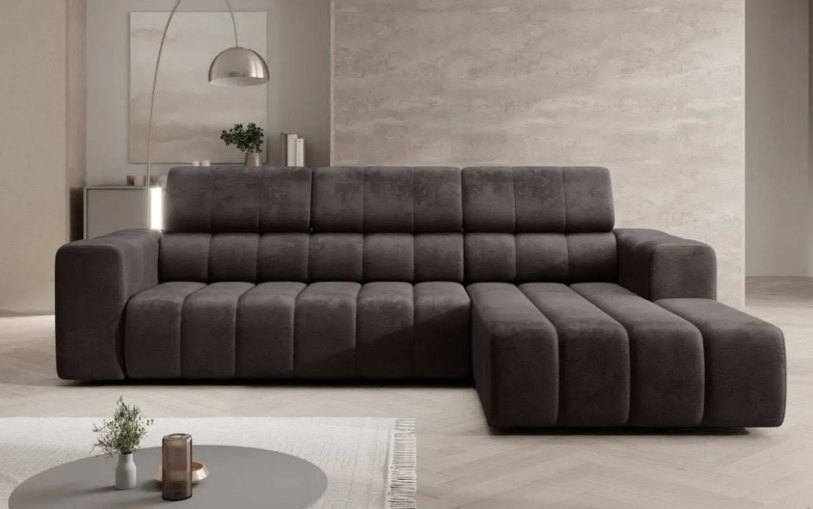 Designer Ecksofa Aurora Mini mit verstellbaren Kopfstützen