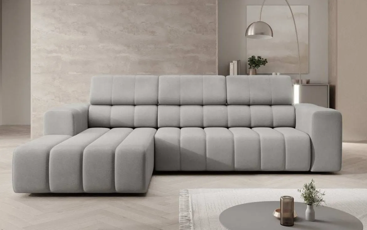 Designer Ecksofa Aurora Mini mit verstellbaren Kopfstützen