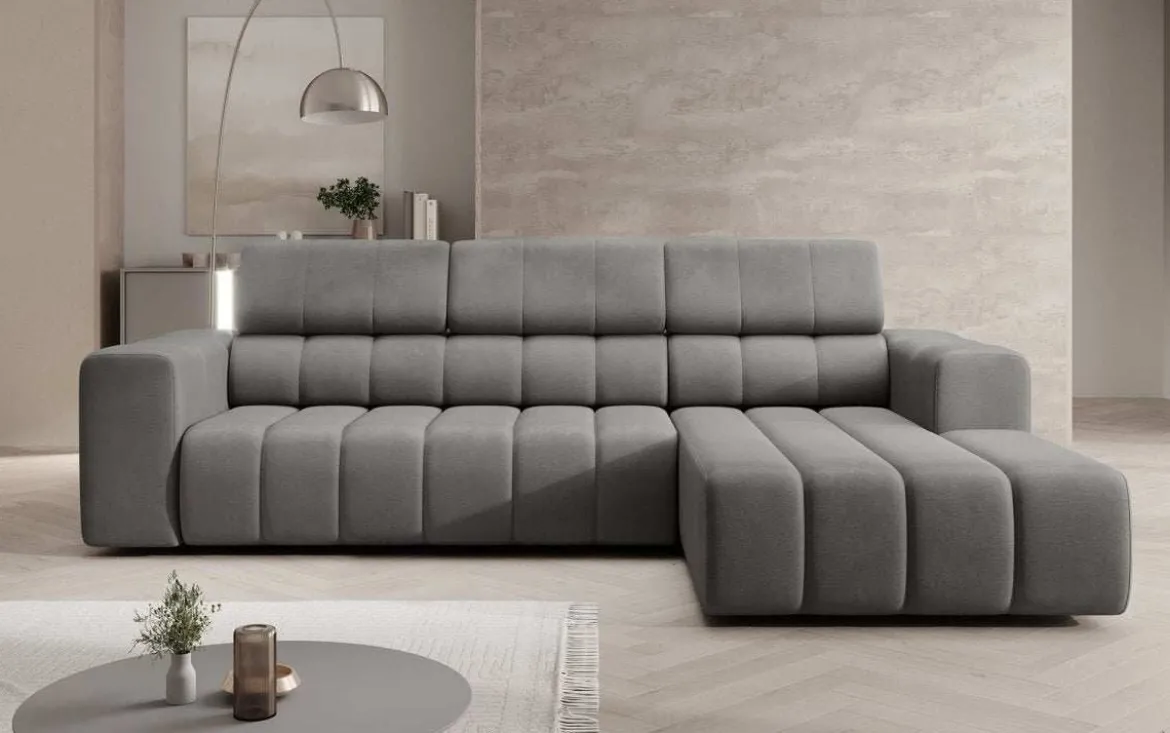Designer Ecksofa Aurora Mini mit verstellbaren Kopfstützen