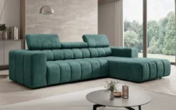 Designer Ecksofa Aurora Mini mit verstellbaren Kopfstützen