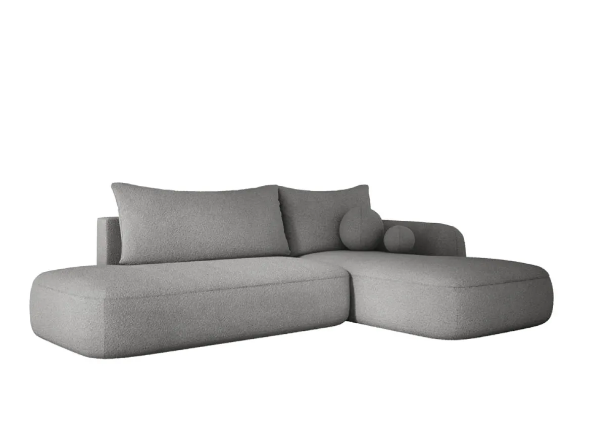 Designer Ecksofa Babu Bouclé mit Schlaf- und Klappfunktion