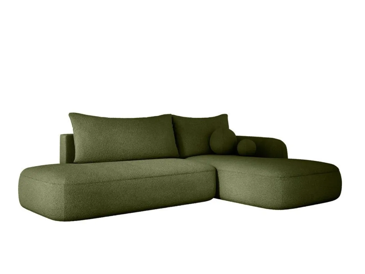 Designer Ecksofa Babu Bouclé mit Schlaf- und Klappfunktion