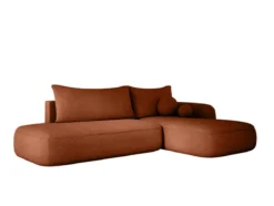 Designer Ecksofa Babu Bouclé mit Schlaf- und Klappfunktion