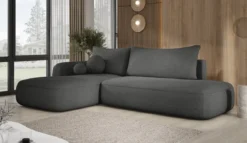 Designer Ecksofa Babu Bouclé mit Schlaf- und Klappfunktion