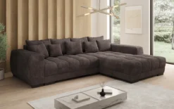 Designer Ecksofa Balu mit Schlaffunktion und Stauraum in Cord