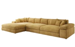 Designer Ecksofa Bernardo Maxi mit breiter Ottomane in Cord