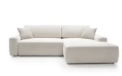 Designer Ecksofa Bianca mit Schlaf- und Klappfunktion