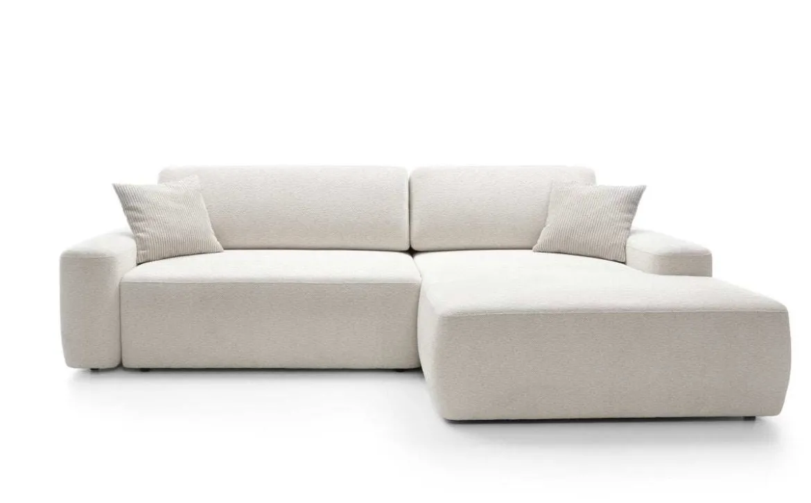 Designer Ecksofa Bianca mit Schlaf- und Klappfunktion
