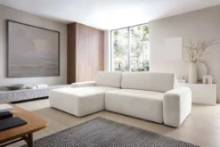 Designer Ecksofa Bianca mit Schlaf- und Klappfunktion