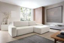 Designer Ecksofa Bianca mit Schlaf- und Klappfunktion